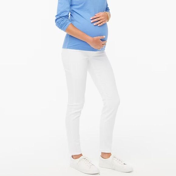 J.Crew Jeans White Denim Maternity Signature Stretch Casual Neutral Size 29 - Picture 1 of 11